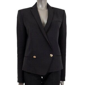 BALMAIN BLACK WOOL DOUBLE BREASTED BLAZER 42 FR 10 FR
